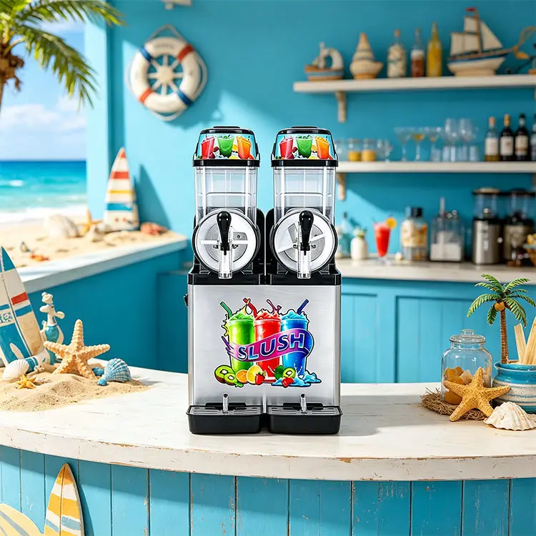 

Factory Prices Commercial Electric Dispensing Machine 1-3 Tank Slushy Frozen Drink Snow Melting Slushy for Food/Beverage Shops