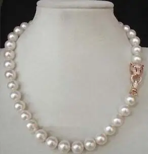 

Wonderful! 18inch 9-10MM AA++ GENUINE WHITE SOUTH SEA AKOYA PEARL NECKLACE Natural Pearl Jewelry