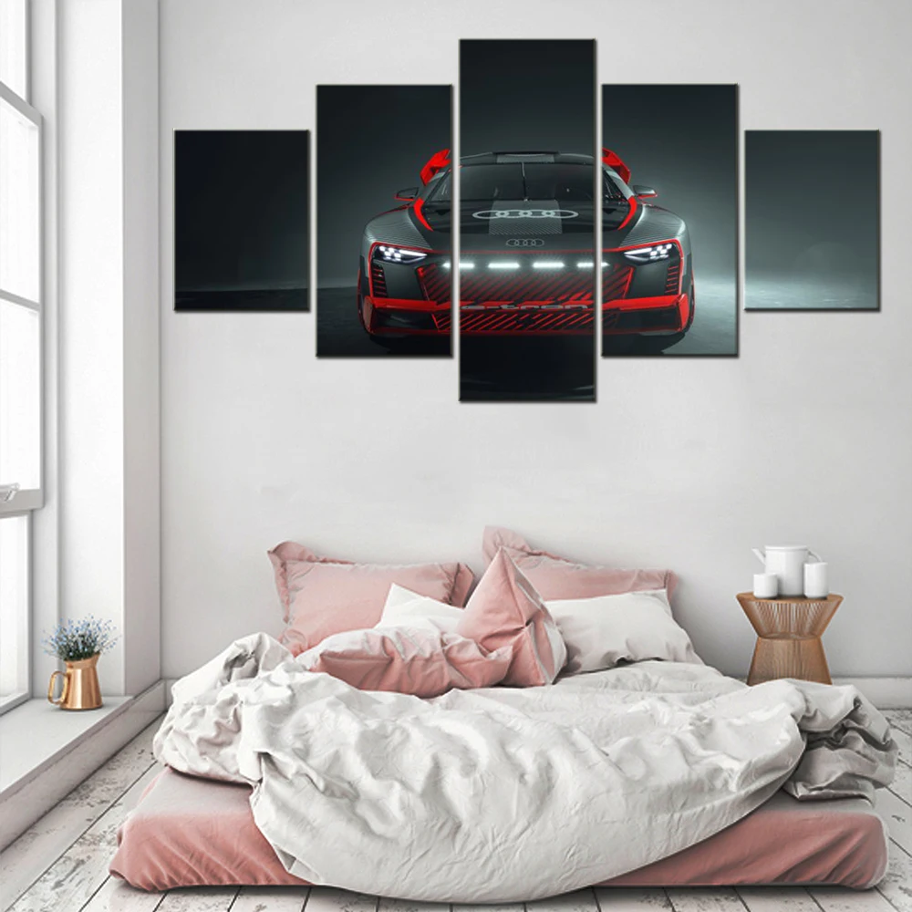 5 Pieces Canvas Artwork Audi S1 Decor Painting Living Room Wall Picture Print Bedroom Modern Modular Home Decoration Framework