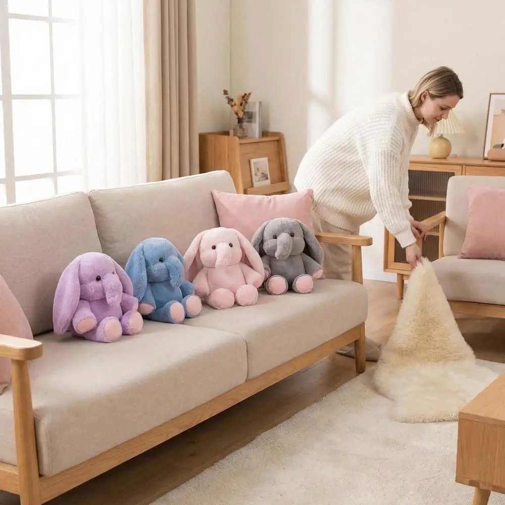 

Stuffed Animals Elephant Plush Doll Back Cushion Throw Pillow Stuffed Elephant Toy Sofa Decorative 45cm Elephant Doll Kids Toy