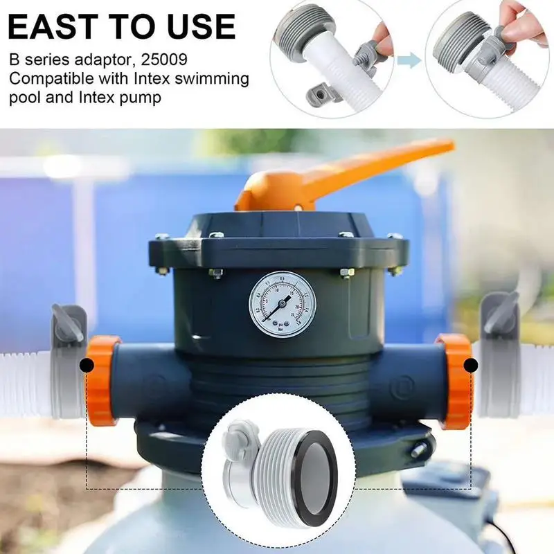 

Swimming Pool Adapters Hose Pool Filtration Pump Hose Adapter Type A/B Pool Hose Connector Efficient & Sturdy Pool Accessories