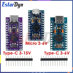 Estardyn MICRO/TYPE-C moduł USB ATMEGA32U4 5V 16MHz płyta dla Arduino ATMEGA32U4-AU/MU kontroler Pro-Micro wymień Pro Mini