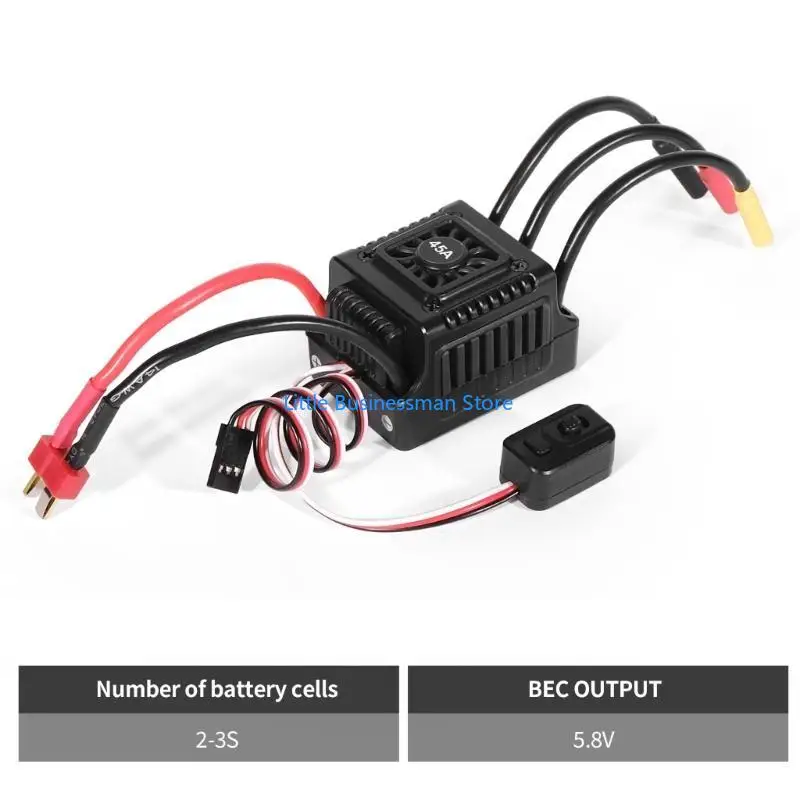 Immagine 6: ESC brushless sensorless WSDT 45A con opzione connettori XT60/T per veicoli da esterno e UAV, impermeabile M76A