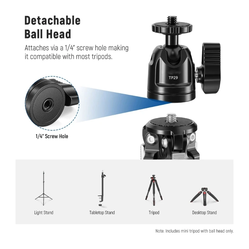 Desktop Mini Tripod Stand Adjustable And Slip Resist Feet for Travel Vlogging H7JF