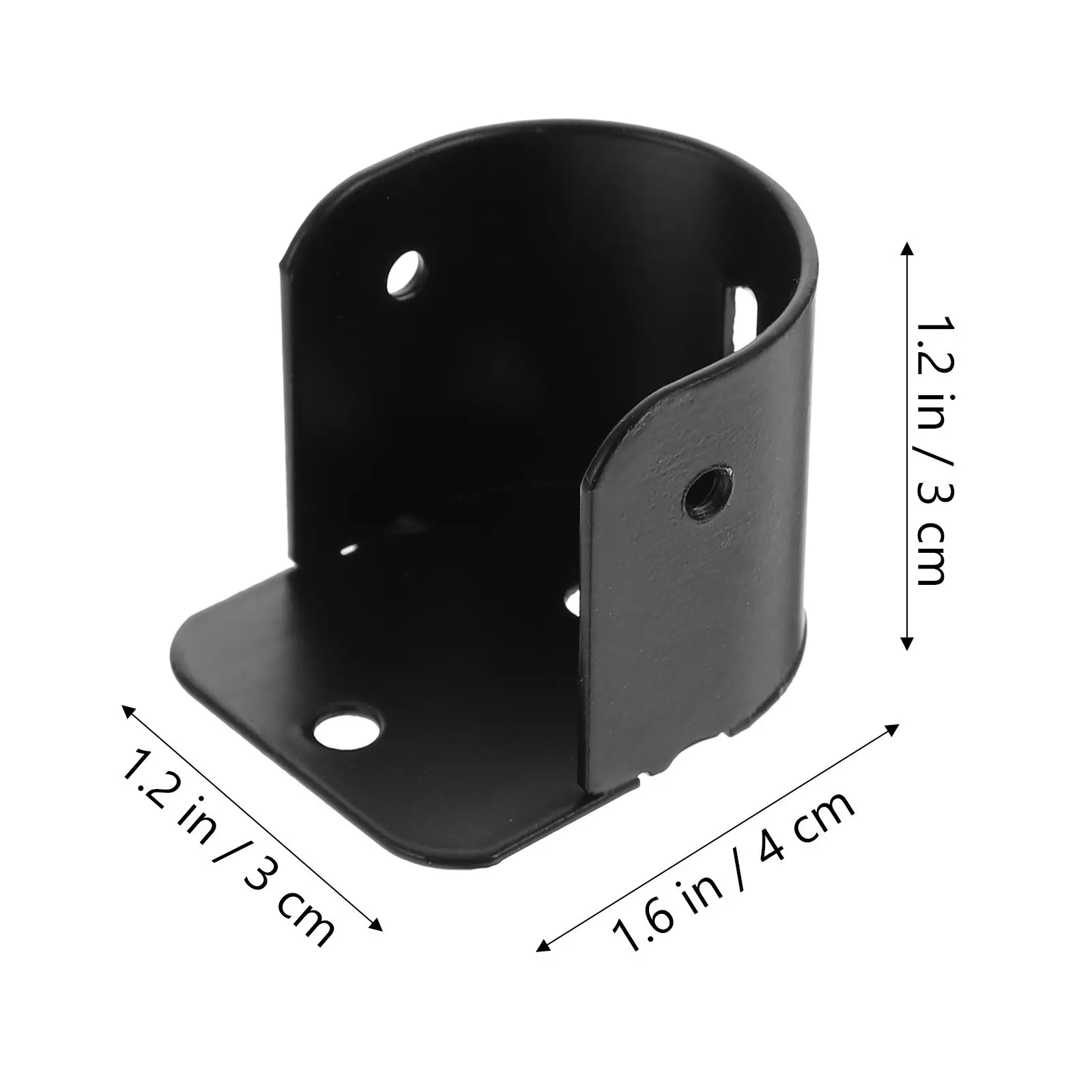 4Pcs Strong Iron Flange Socket for Closet Rod Wardrobe Bathroom Laundry Room Rod Holder Storage Bracket Smooth Surface Simple