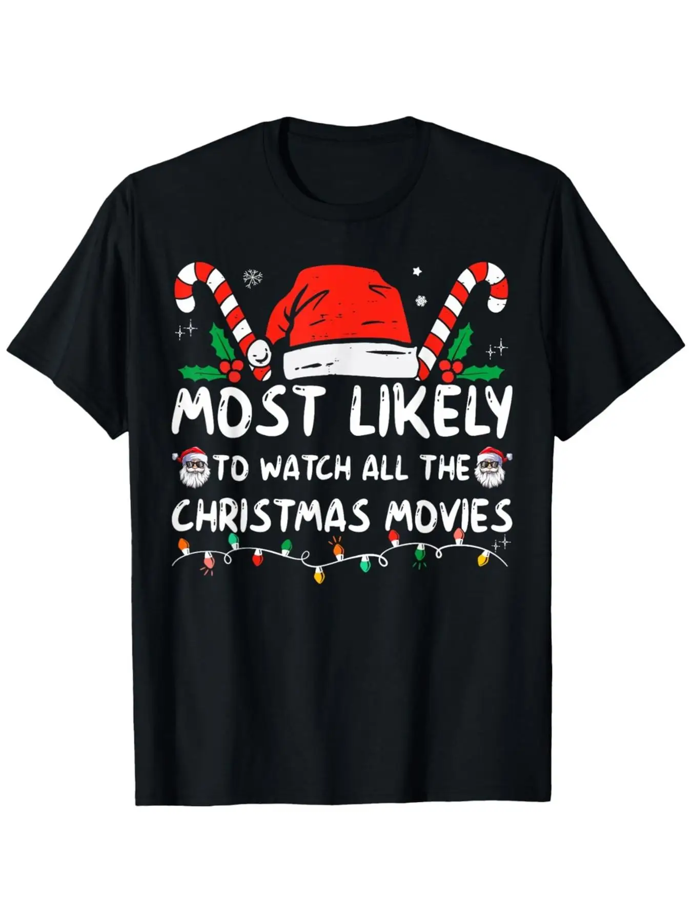 Men's Ultra-Soft Breathable Christmas Movie Tee - Moisture-Wicking Crew Neck T-Shirt Suitable for All- Casual Wear & Holiday Fil