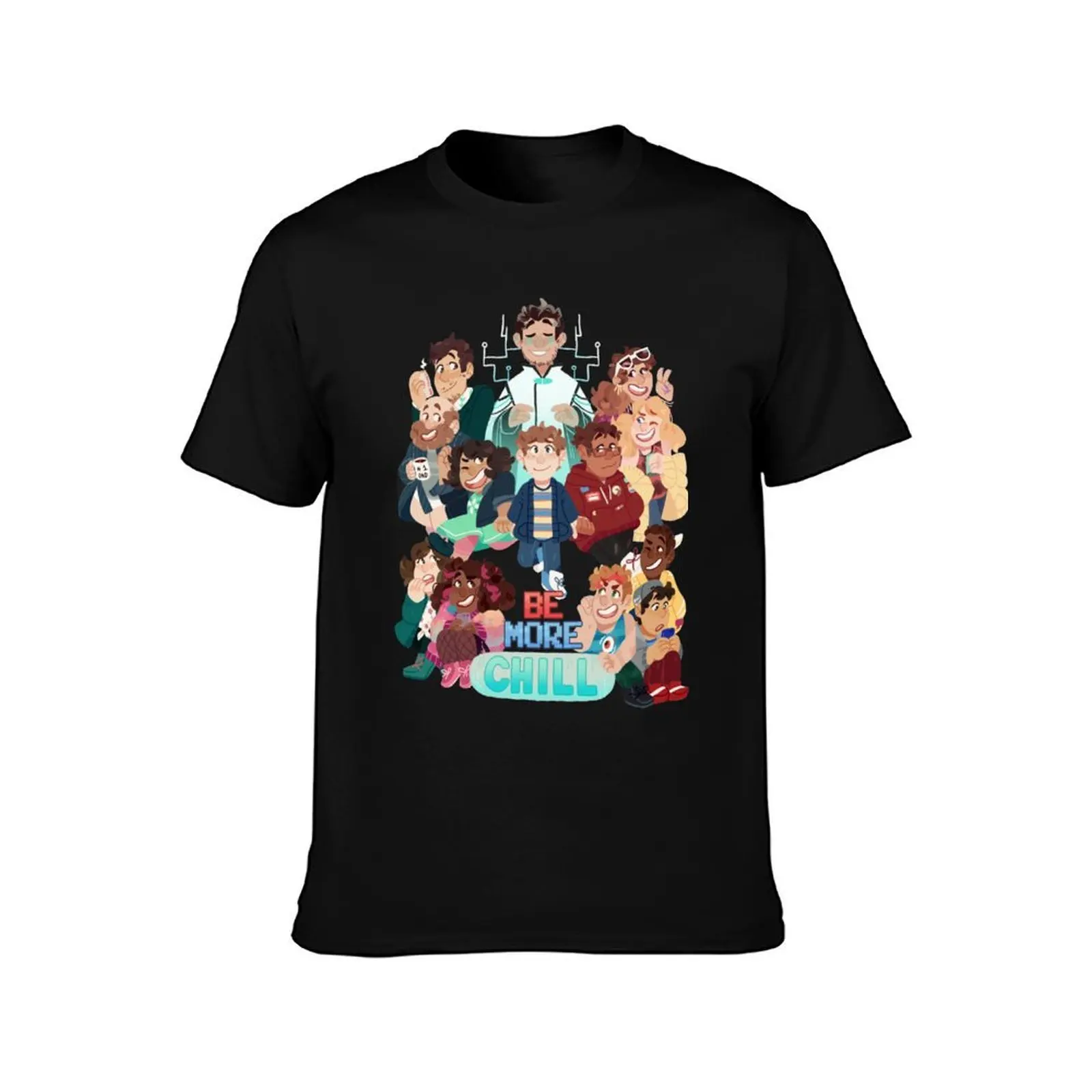 Be More Chill Broadway Cast T-Shirt, Summer Casual Cotton Tee, Oversized Streetwear Tops, Vintage Graphic Print, 100% Cotton