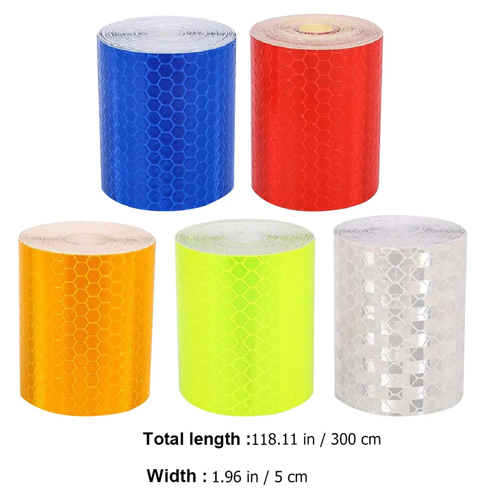 5 Rolls Decorative Reflective Strip Stickers Mountain Bike Adhesive Film Auto Luminous