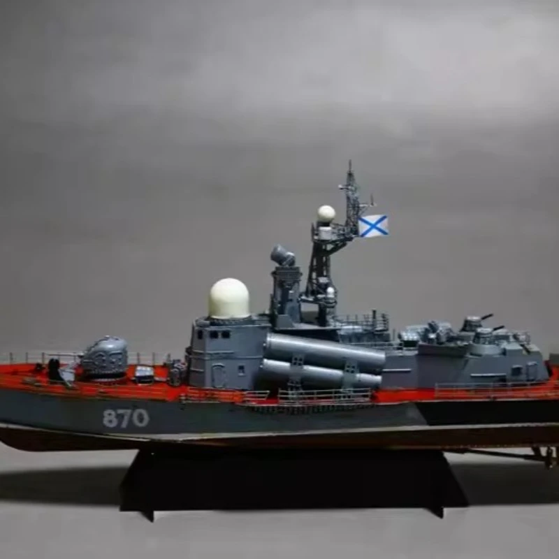 Barco de misiles de araña venenosa rusa, barco de torpedo estático, modelo terminado, regalo de barco, colección de vela, modelo de barco para adultos, juguete, 1/350