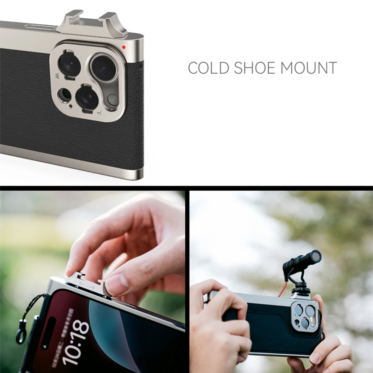 FG Fotorgear Retro photography kit, Compatible with iPhone 17 pro with control button Cold Shoe T-mount Filter Adapter 67mm view 6