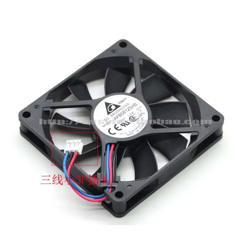 Delta Electronics AFB0812SHB SE14 DC 12V 0.40A 80x80x15mm Server Cooling Fan