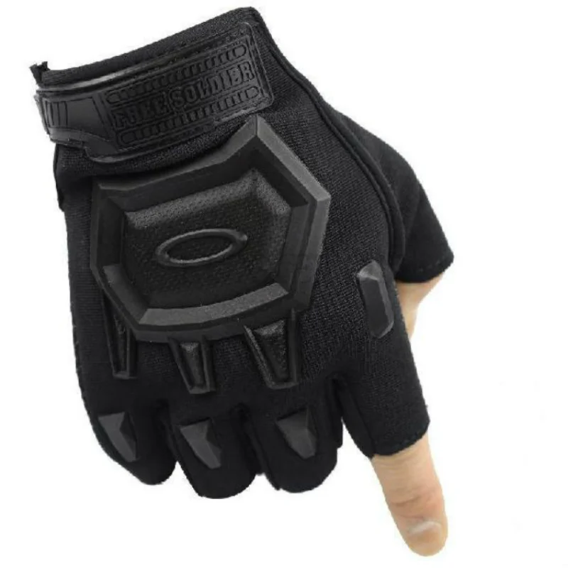 Half finger outdoor exercise cycling training gloves, anti slip and wear-resistant protective gloves