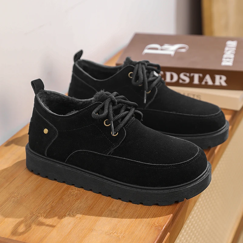 Men's New Winter Lined Snow Boots, Outdoor Leisure Anti-Slip Comfortable Loafers