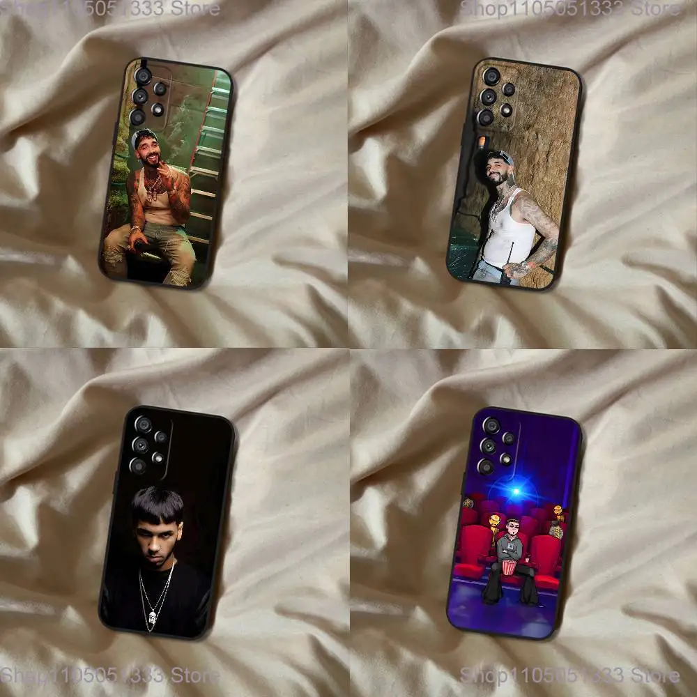 

A-Anuel-S AA Rapper Phone Case For Samsung Galaxy A20,A21s,A22,A31,A32,A52,A53,A72,73,A80 Soft Black Cover