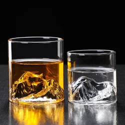 Creative Iceberg Design Whiskey Glass Japan 3D Mountain Whisky Rock Glasses Home Kitchen Wine Cups Liquor Shot Glasses Wine Cup