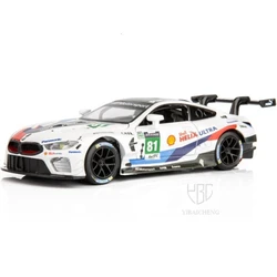 1/32 BMW M8 Alloy Car Models Metal Die Cast Children Toys Track Version Supercar Modified Cars Light Sound Decoration Boys Gifts