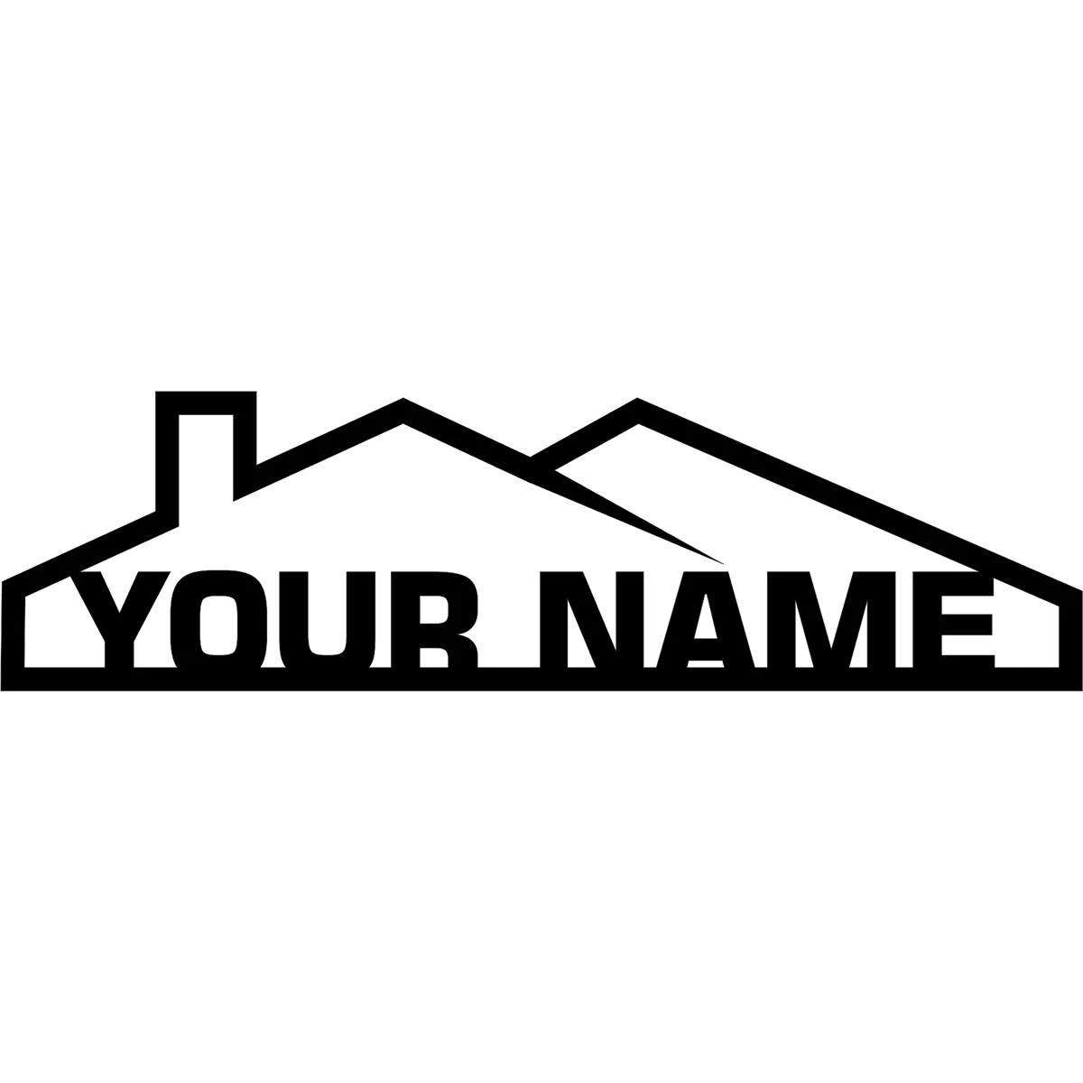New House Roof Custom Text Acrylic Car Styling Body Side Stickers Badge Emblem for Motorbike Home Piano Guitar DIY Accessories