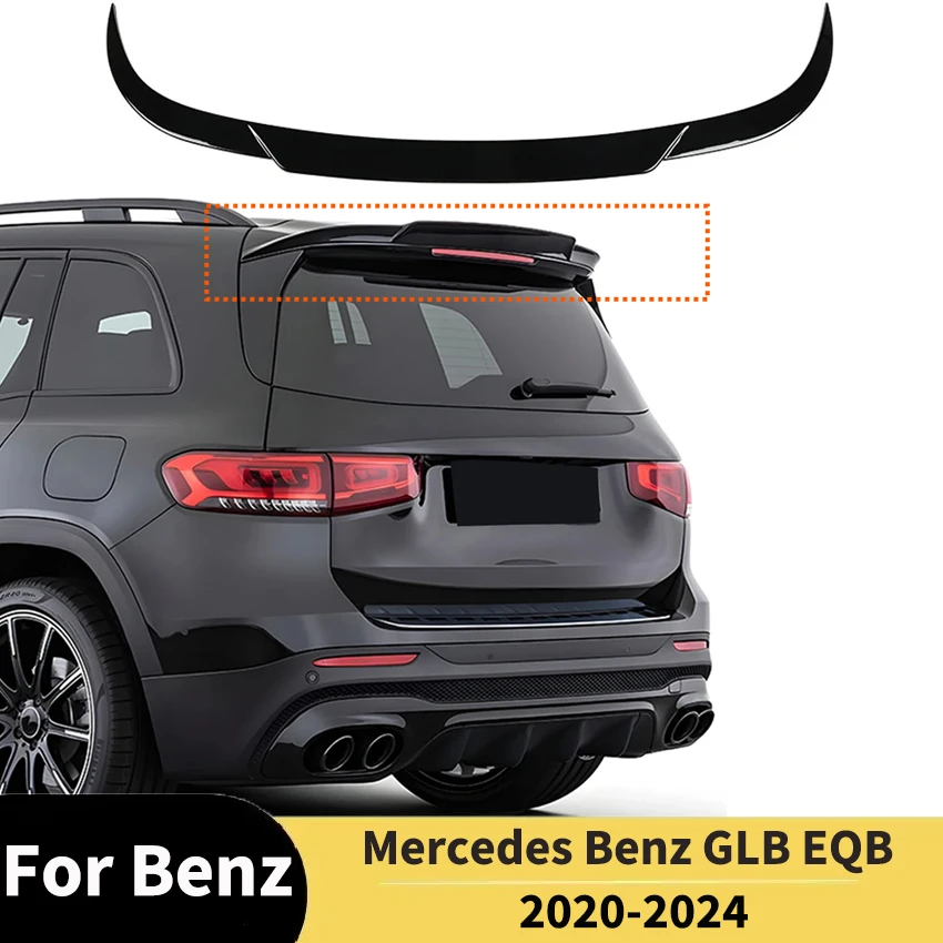 Car Tail Wing Air Splitter Auto Accessories Body Ornament Kits For Mercedes Benz GLB EQB 2020-2024 Rear Roof Lid Spoiler Wing