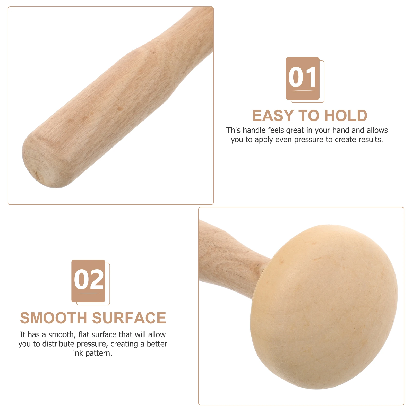 

10pcs Wood Printmaking Mushroom Rollers Craft Rubbing Tool Pottery Ink Roller Art Block Printing Scrapbooking DIY