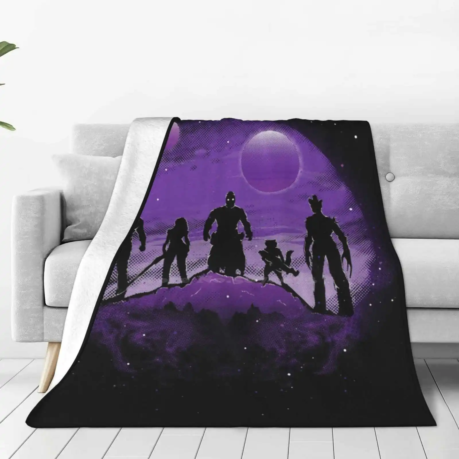 Guardians Soft Warm Light Thin Blanket Gamora I Am Drax The Destroyer Rocket And Little Peter Quill Baby Superheros Comic Ronan