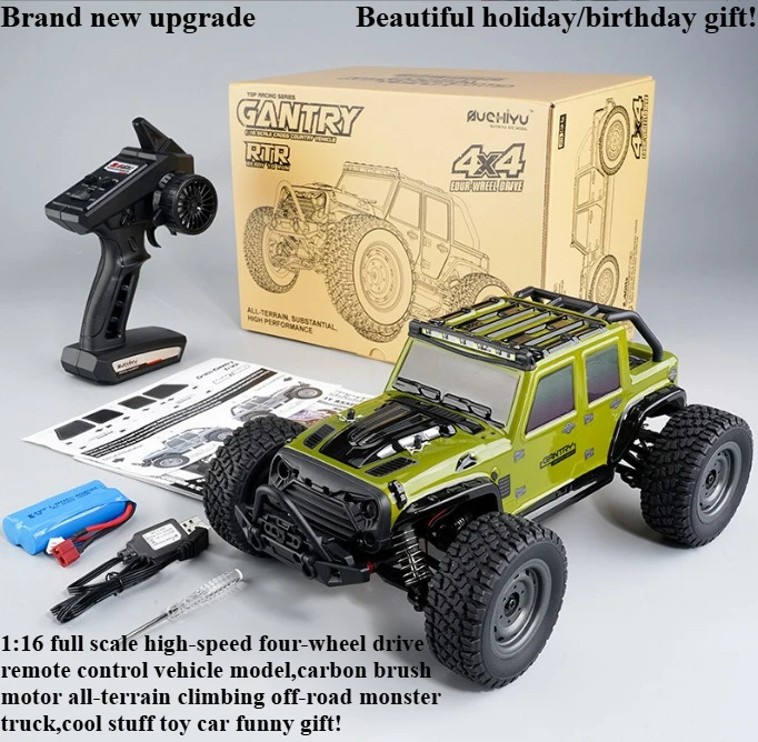 

cool stuff toy car funny gift-40km/h High-speed 4WD Rc Cars,1:16 Full scale Off-road Rc Truck,Remote Control Car,Toys for Kids