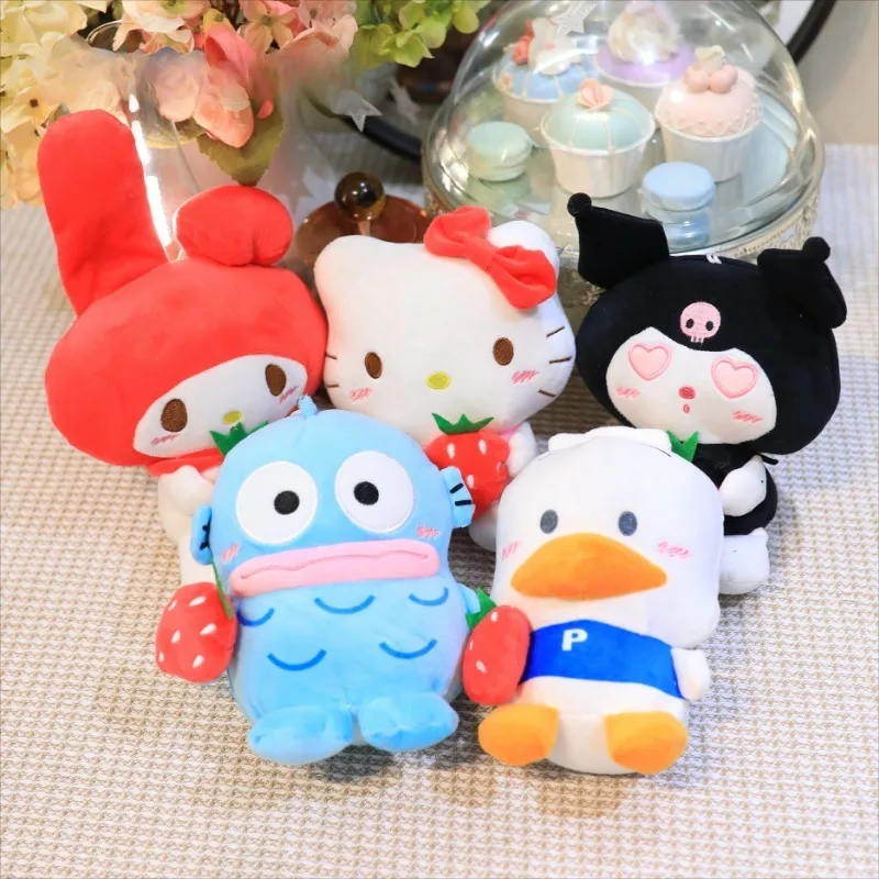 

20 см Sanrio Love Kuromi My Melody Hello Kt Подушка Плюшевая игрушка для девочек Мягкая игрушка-животное Клубничная мелодия Кукла Подарки Оптовая продажа