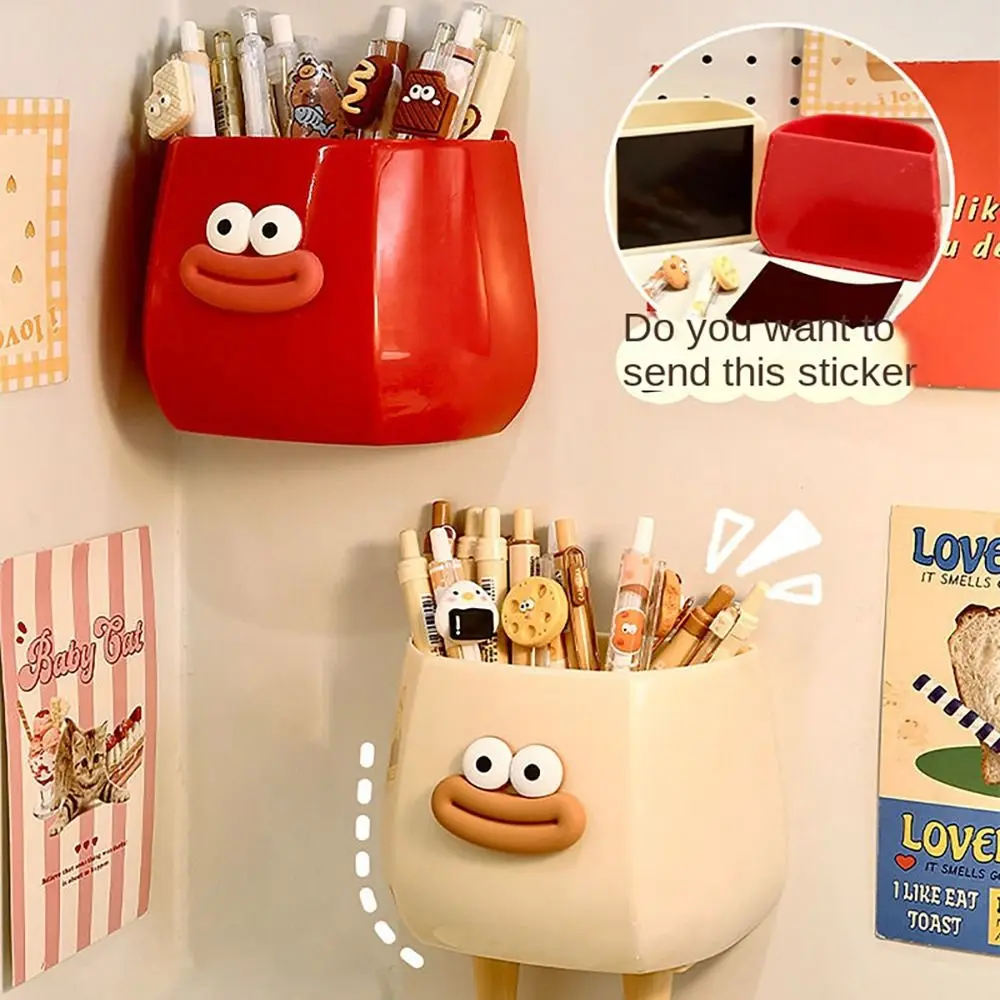 Plastic Pencil Container Cute Durable Large Capacity Storage Box Interesting Pen Holder Student