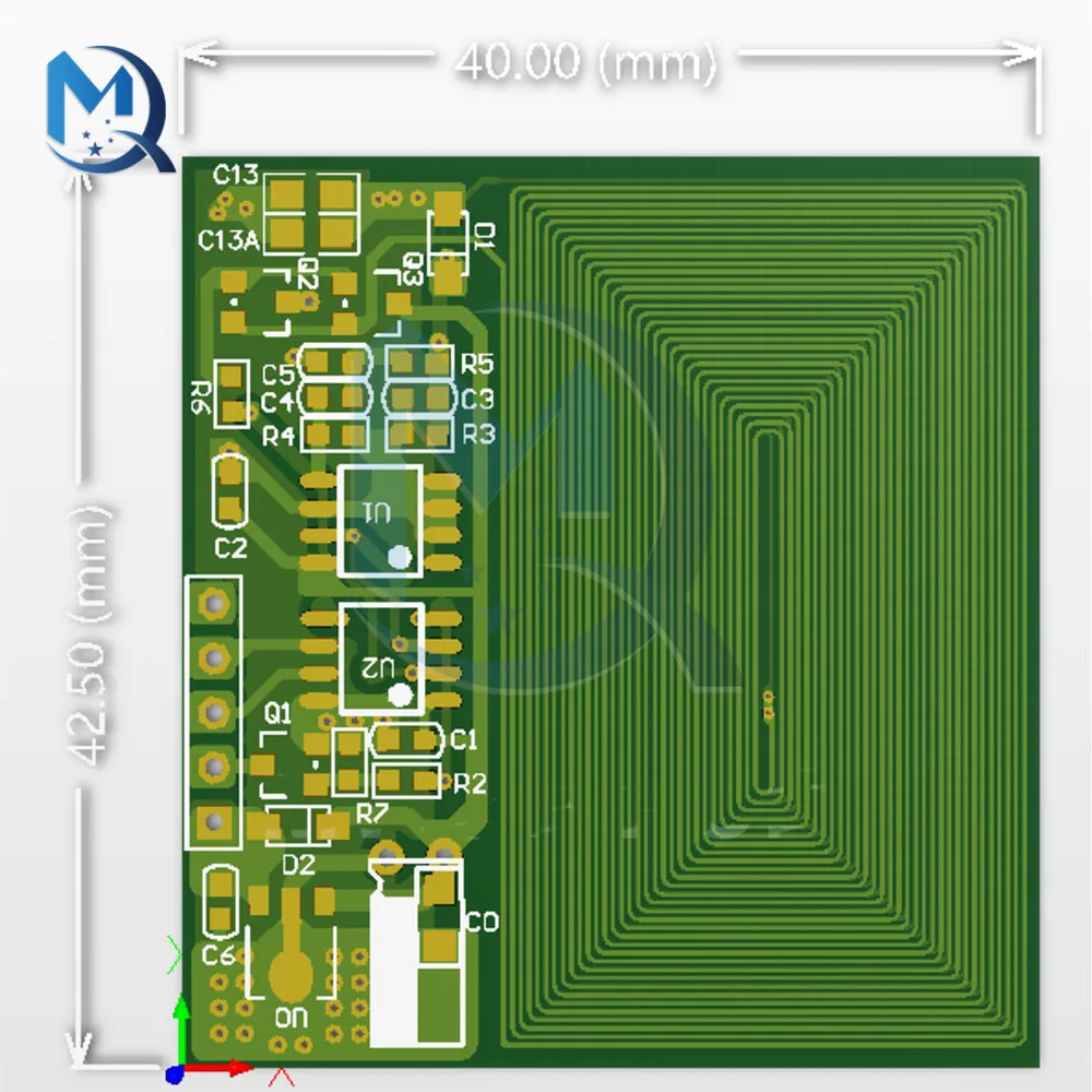 3.3-5V RFID Card Reader Module 125khz Card Reader Built-in Antenna RF Module UART Serial Output Super RDM6300