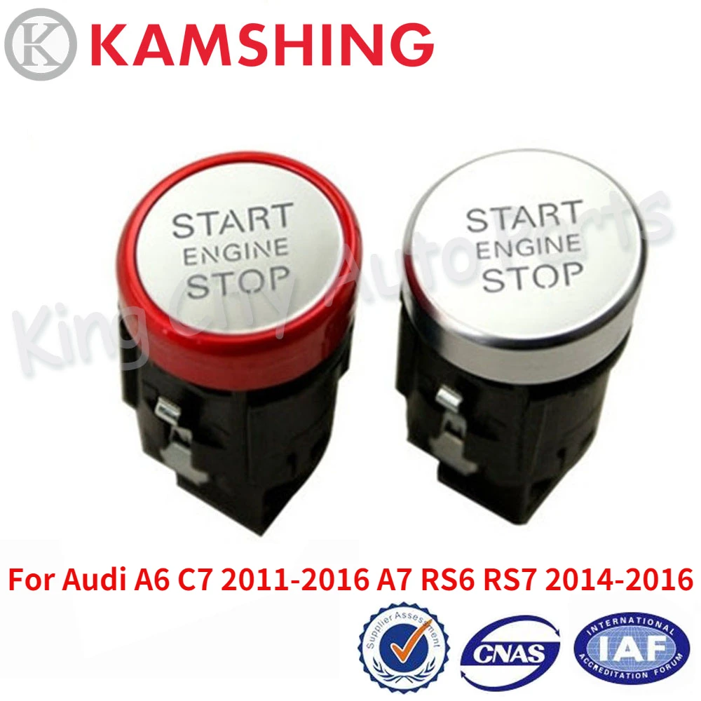 

CAPQX For Audi A6 C7 2011-2016 A7 RS6 RS7 2014-2016 Car Accessories Engine Start Stop Button Switch Cover Push Button 4G1905217A