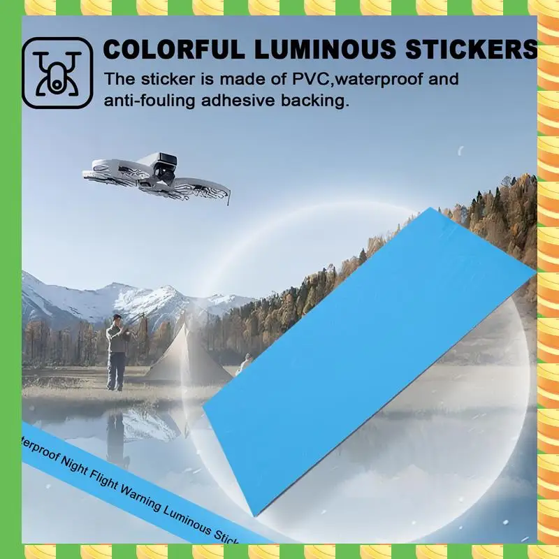 

AB53 Colorful Luminous Stickers For DJI Flip Waterproof Night Flight Warning Luminous Stickers Drone Color Change Sticker