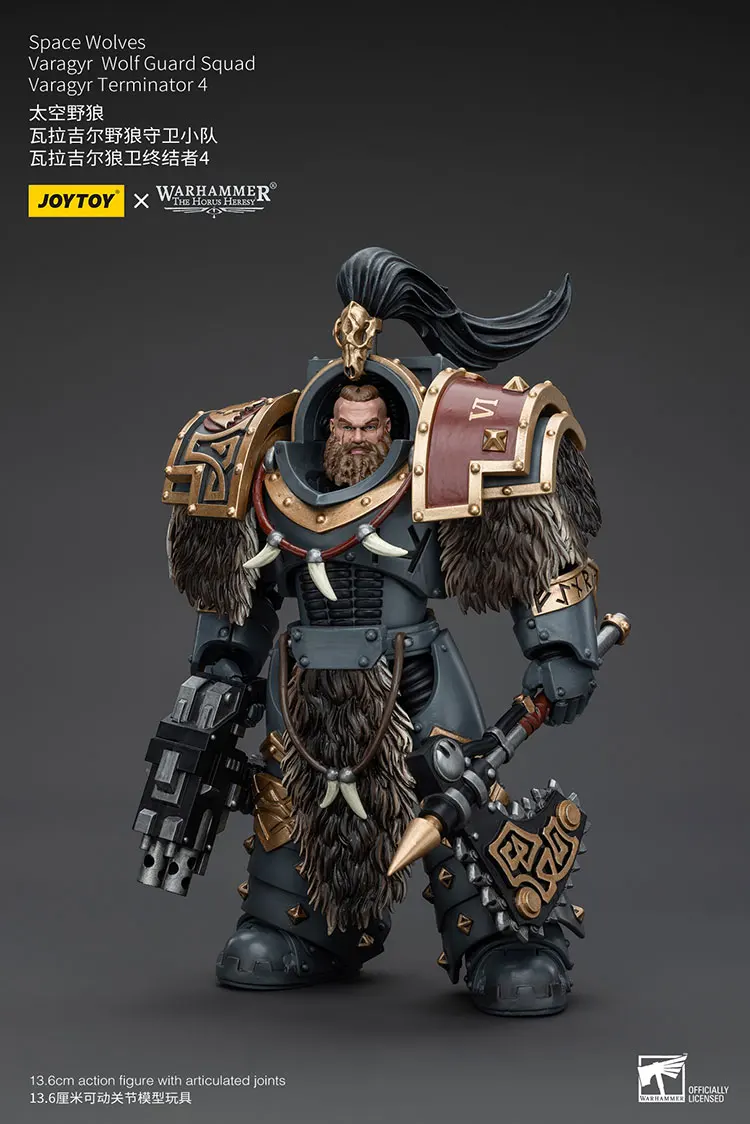 JOYTOY Warhammer "The Horus Heresy" Space Wolves Varagyr Wolf Guard Squad Varagyr Terminator 4 Action Figures Collezione di bambole