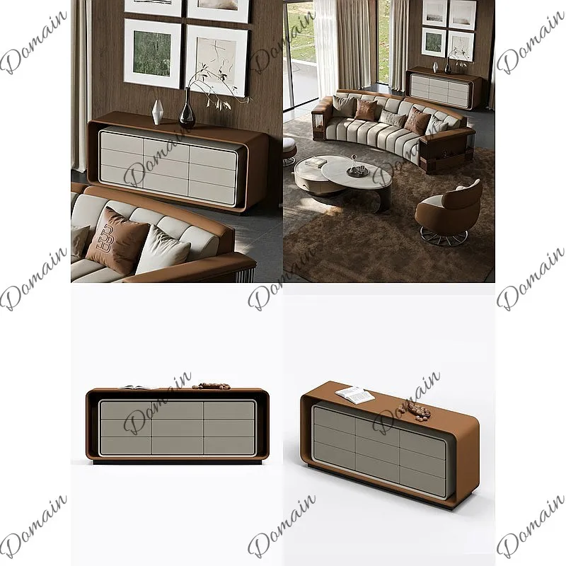 Designer high-end customized entrance villa large-sized bucket cabinet Italian side cabinet