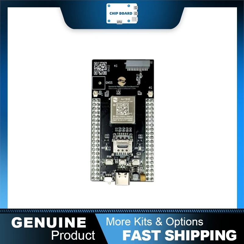 LuatOS Air780EPT Core Board, 4G LTE IoT Module, AT Command Control, 8 Socket Network and File Download Support