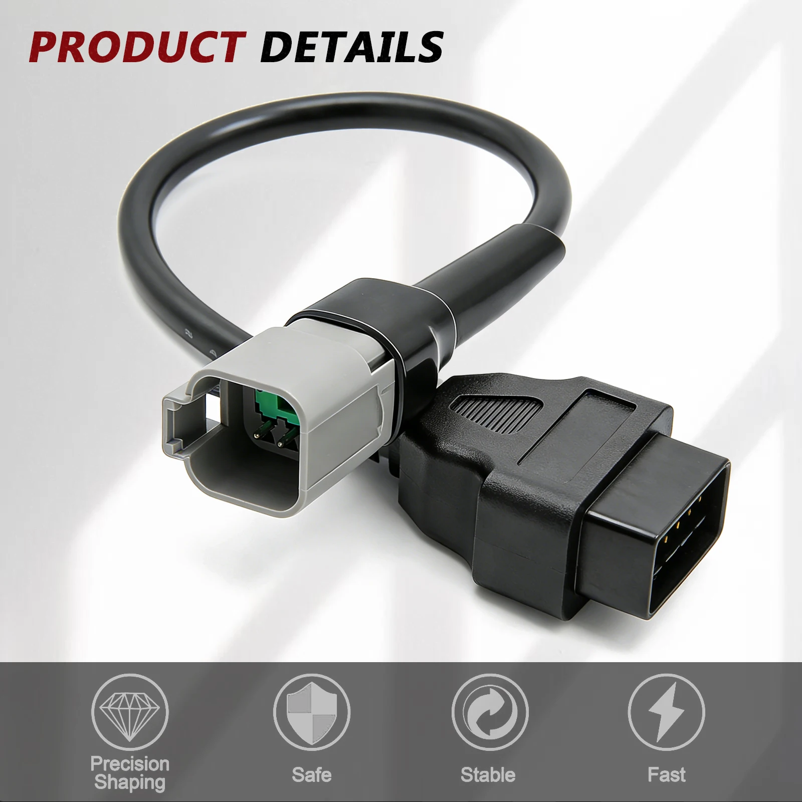 6 Pin TO 16PIN OBD2 Diagnostic Cable Adapter For  BRP 6 PIN CAN-AM MOTO ATV UTV All-terrain Vehicle