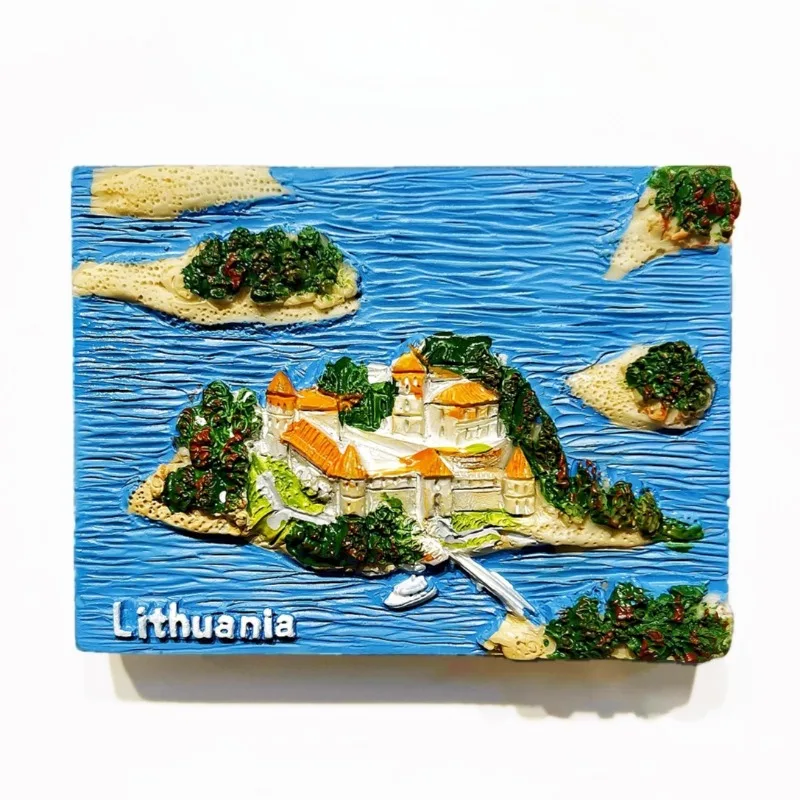 Lithuania Fridge Stickers Galve Travel Souvenirs Trakai Castle Fridge Magnets Home Decoration Wedding Gifts
