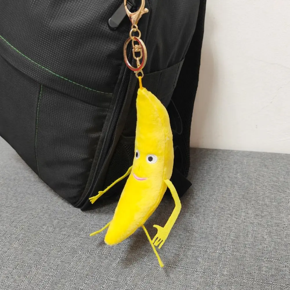 Paródia uma grande banana voz chaveiro acrílico interessante brinquedos de pelúcia pingente engraçado dos desenhos animados ornamentos de mesa saco pendurado