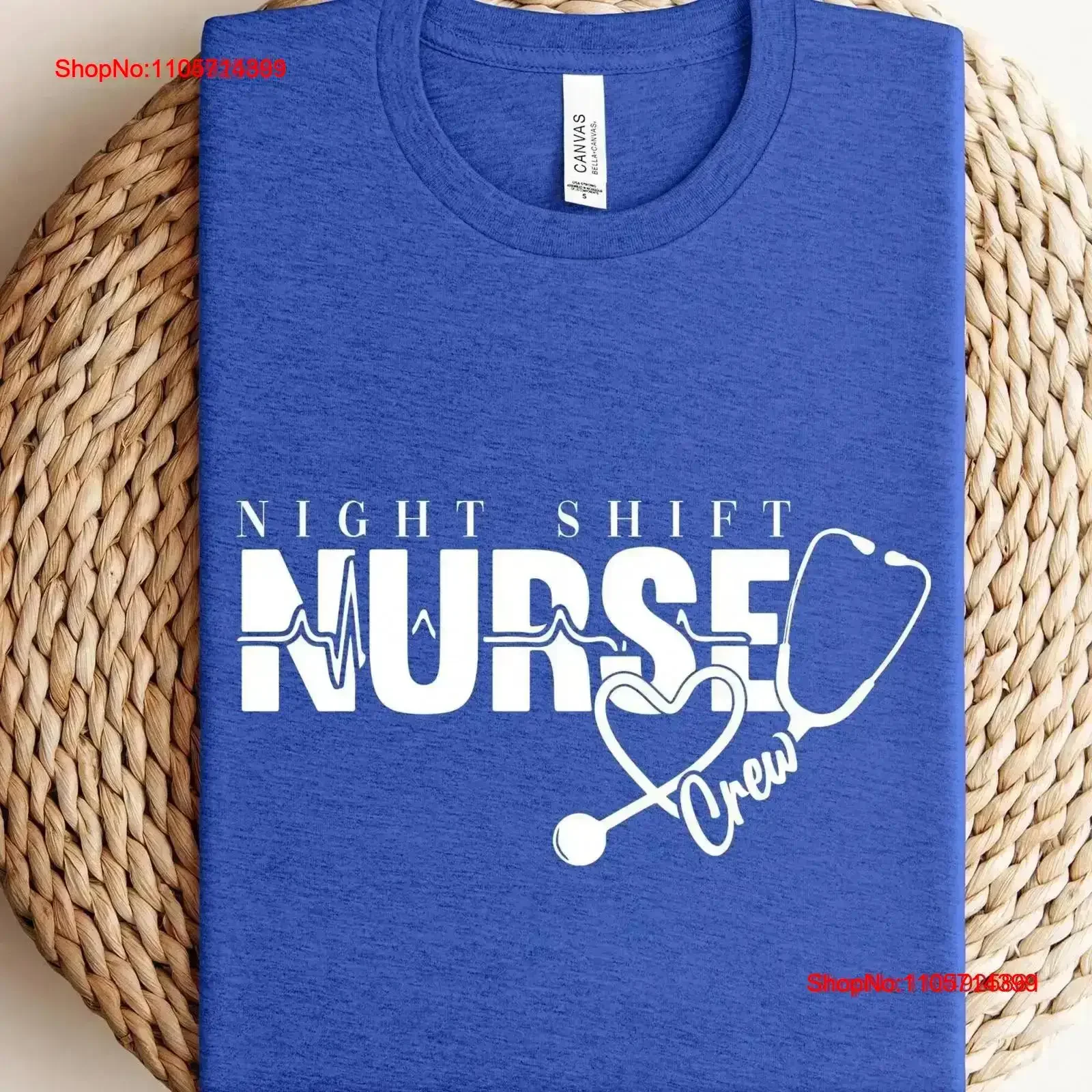 Night Shift Nurse Crew T Shirt Cute Emergency Room Worker Critical Care ICU Team Trauma vintage Washed designer clothes graphic