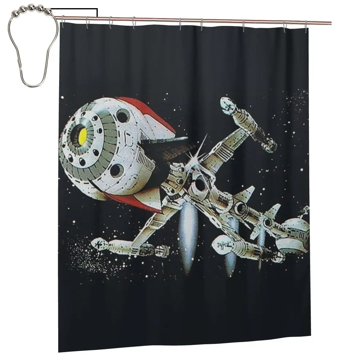 

Comet Crew Accessories Captain Future Shower Curtain Bathroom Polyester Waterproof Bath Curtains with Hooks