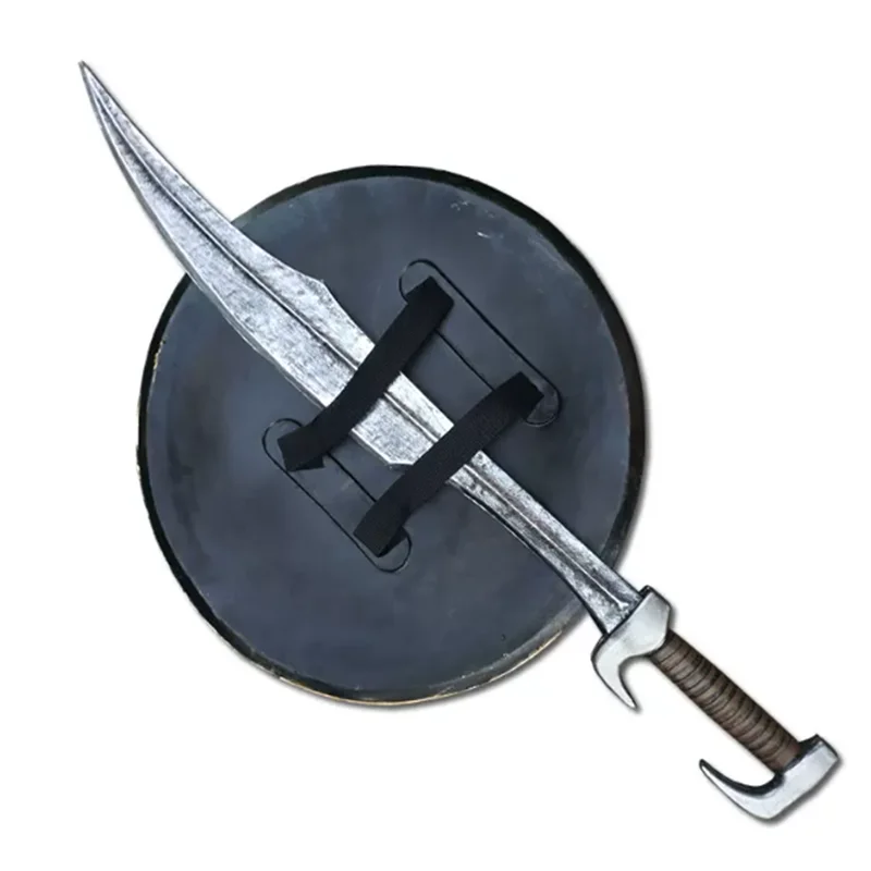 1:1 cosplay Sparta Sword Gladiator Warrior Shield Big Sword Movie Role Playing Sword Model Safety PU Gift Home Decor Toy Pops