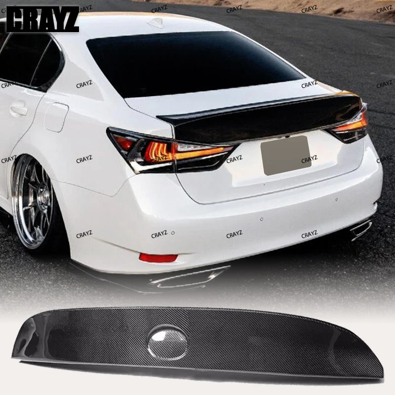 For Lexus GS 200 GS250 GS300 GS450h GS350 GS-F GS200t 2014-2017 Sedan Rear Trunk Spoiler Body Kit Carbon Fiber GT Type Spoiler