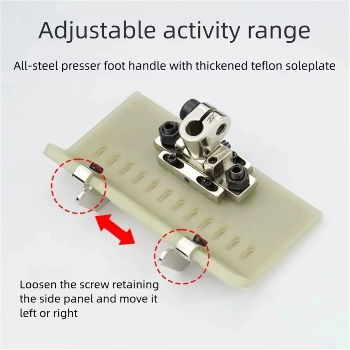 Adjustable -Stop Plastic Presser Foot 12 /13 Needles for Multi-Needle Waistband Elastic Sewing Machine 12 Needle