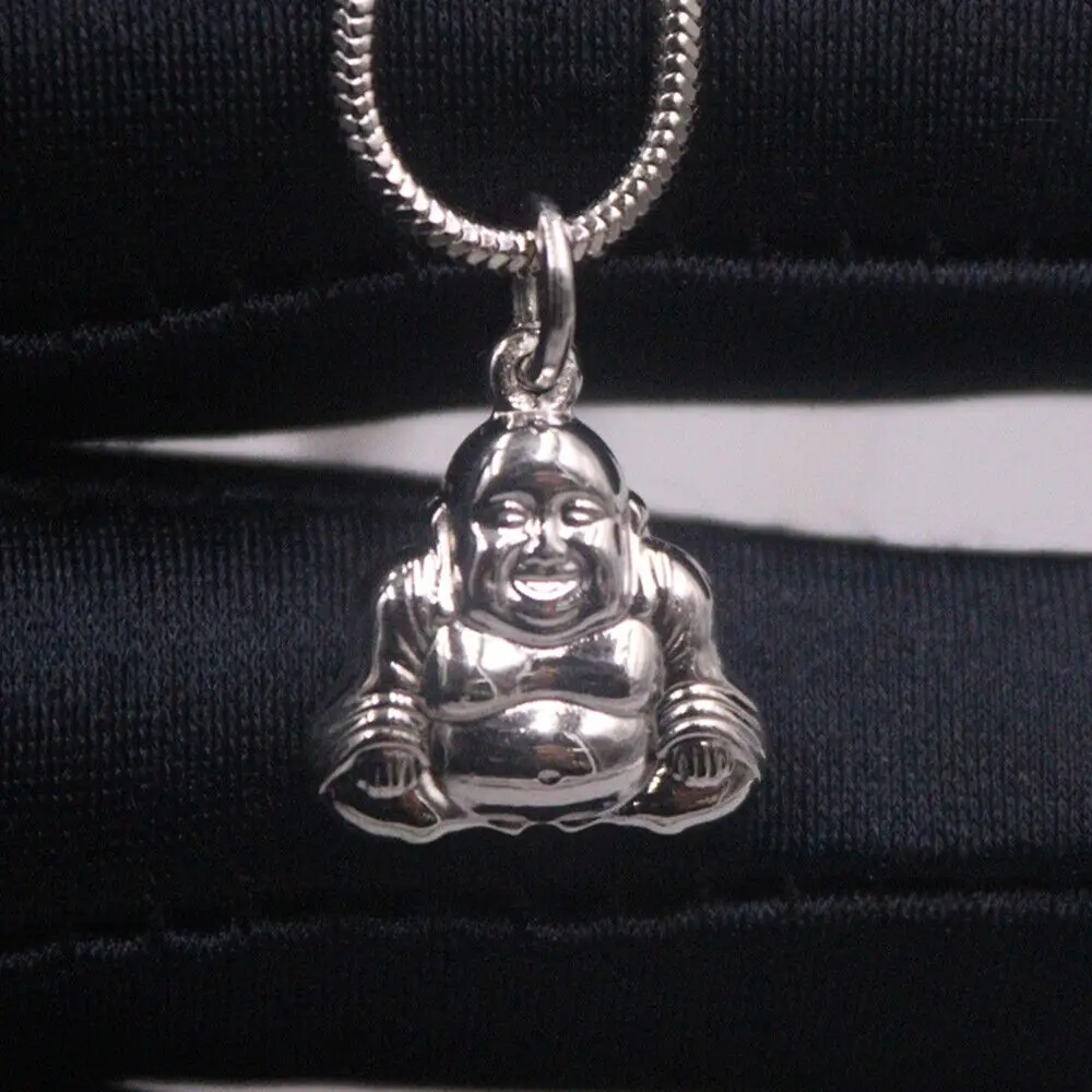 

Real 925 Sterling silver Small Buddha Blessing Pendant 20mm H