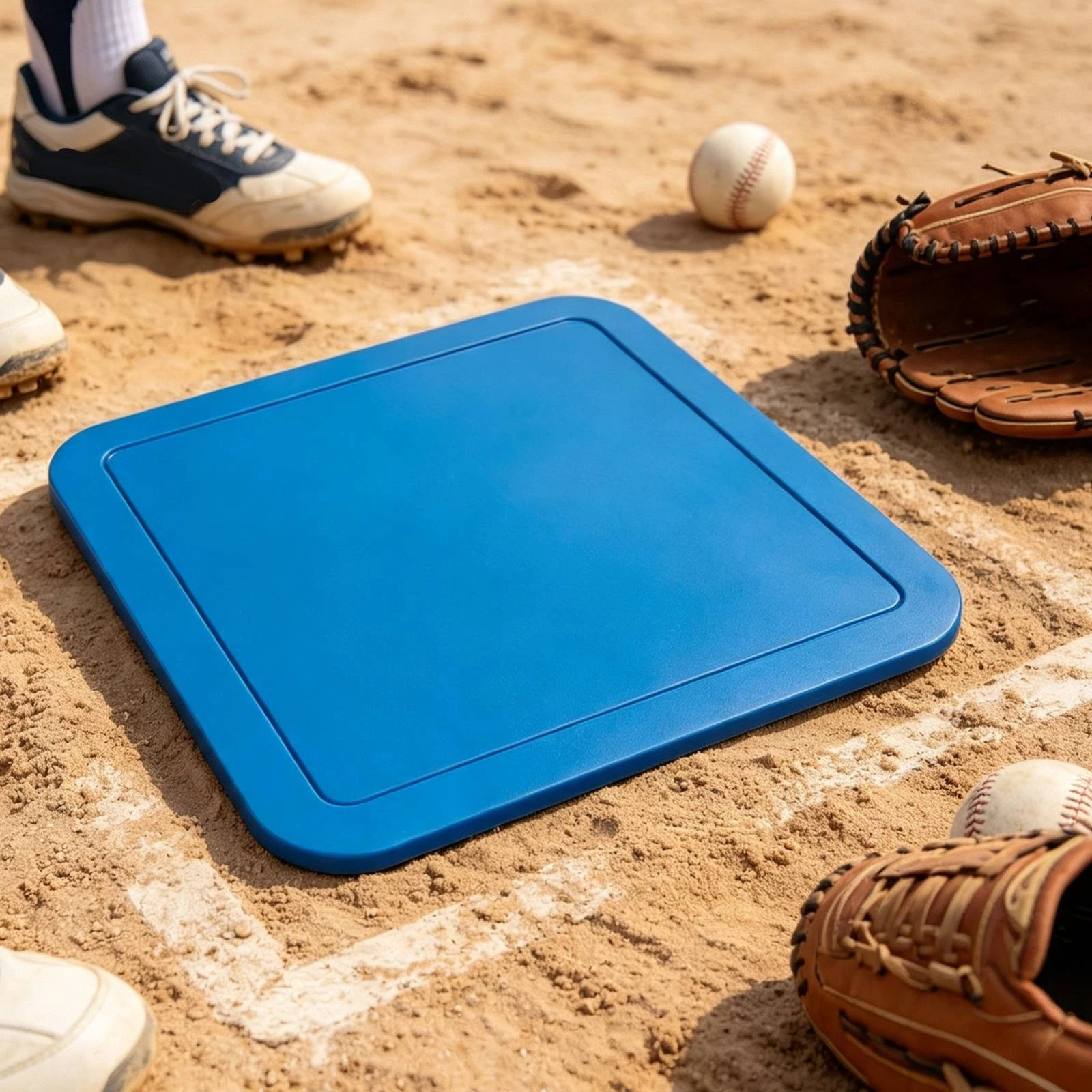 Rubber Base Plate Square Baseball Base Throwdown Bases Long-Lasting Equipment Weatherproof for Coaches, Training, Field Setup