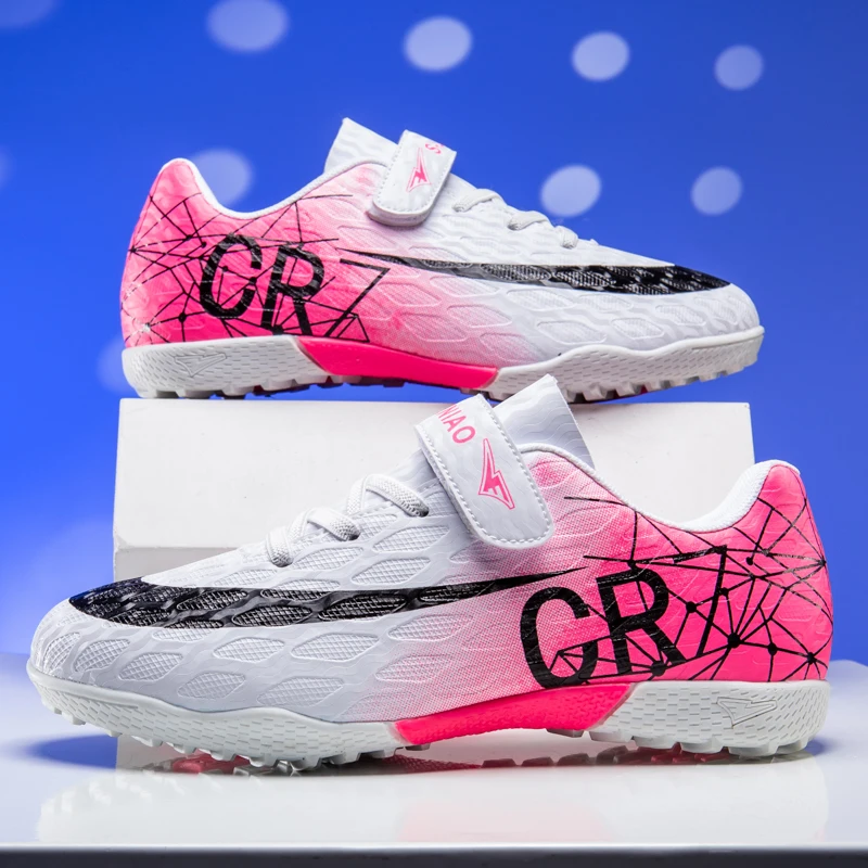 Kids Sport Football Shoes For Boys Indoor Turf Training Outdoor Fast Hall Childrens Soccer Shoes Light Football Boots Sneakers