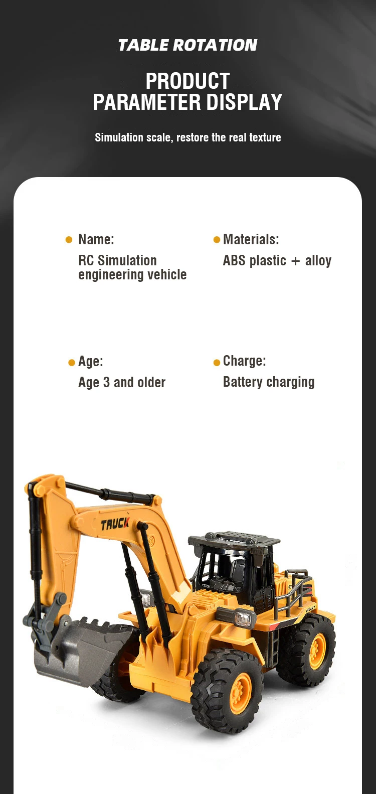 2,4G Legierung Fernbedienung Muldenkipper Bagger Bulldozer Engineering Fahrzeug 9 Kanäle RC Lkw Modell kinder Spielzeug Kinder geschenk – Detail 9