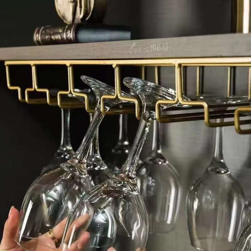 Light Luxury Household Red Wine Cup Holder Iron Wall Mount Wine Glass European Style Hanging Rack Wine Utensil Storage Rack