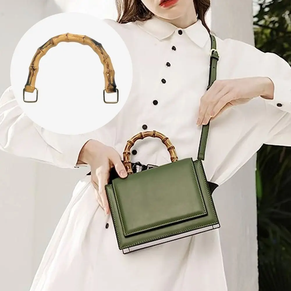 

Gift Box Handle Detachable Bamboo Purse Handles With Buckle 15.5CM Handbag Band Handle Shoulder Bag Strap Handbags