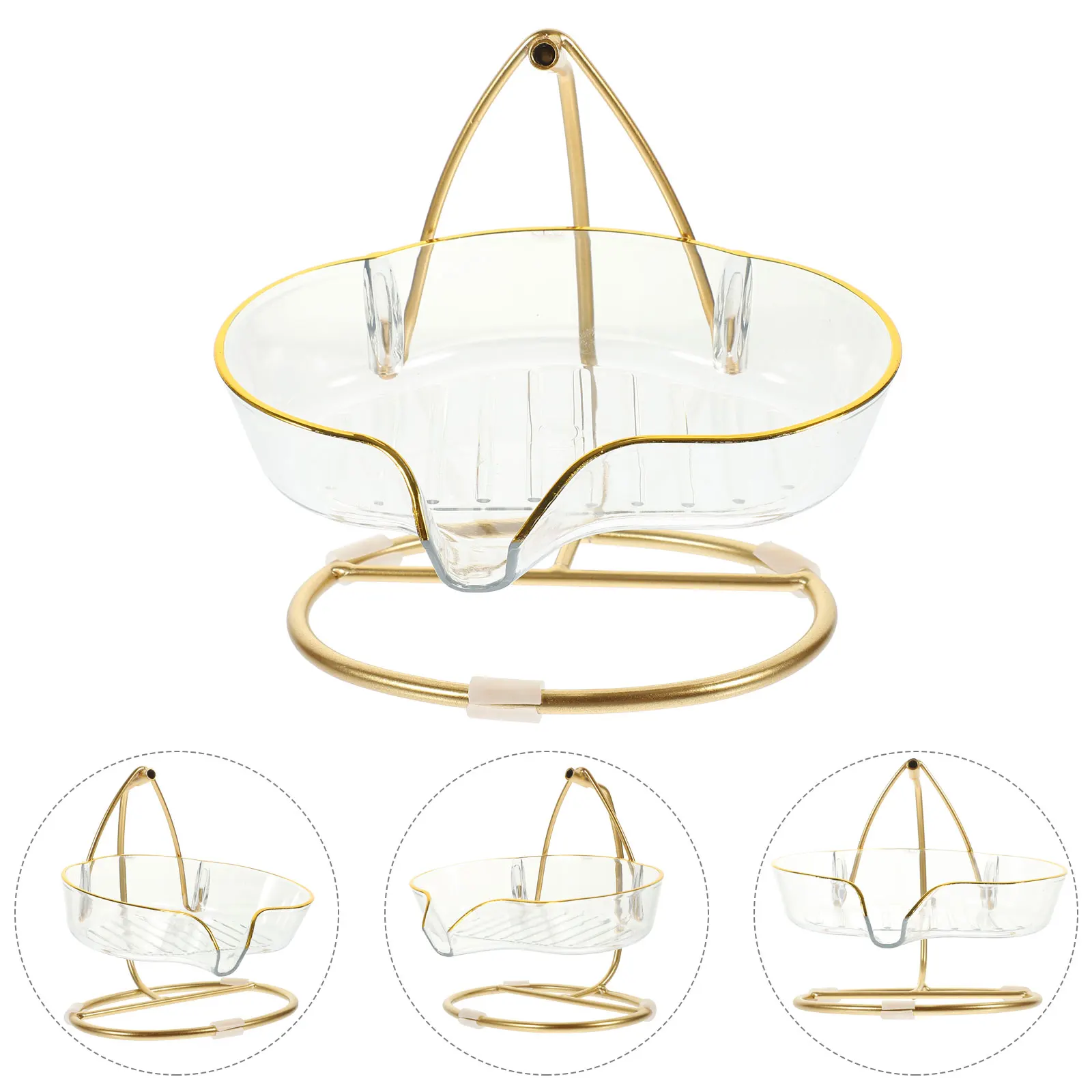

Soap Dish Rack Holder Draining Tray Storage Organizer Large Capacity Easy Clean Pet Material Bathroom Counter Top Bar
