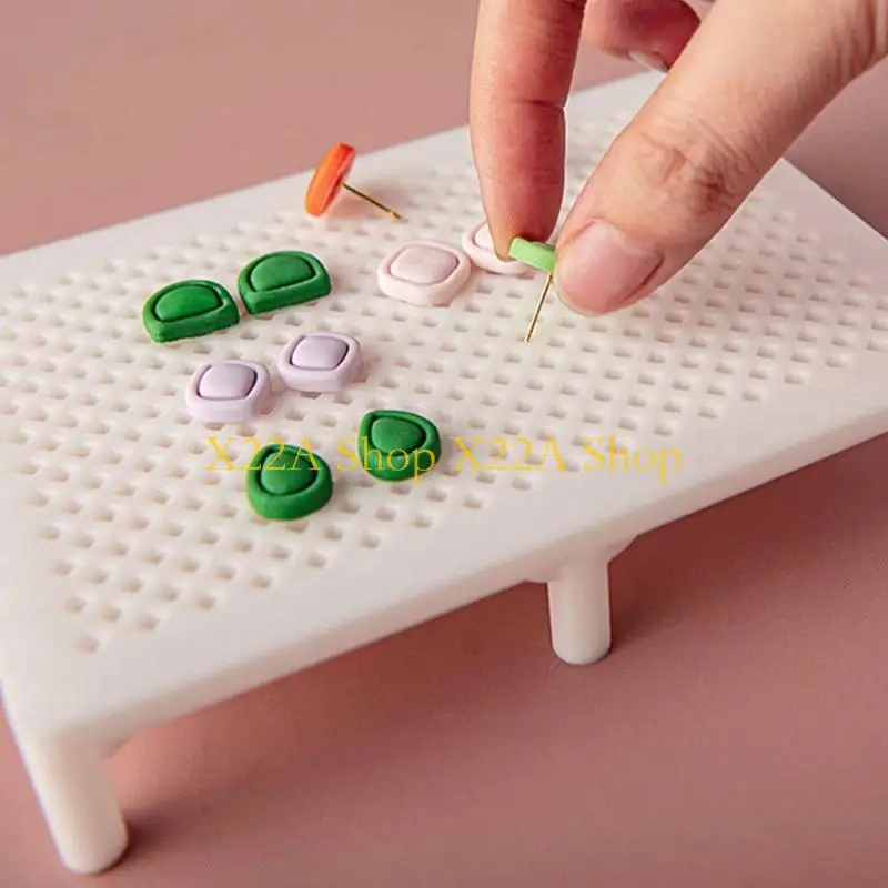 

Unique Clay Earring Drying Rack Manual Positioning Bracket for Hole Alignment Quick Drying and Compact Storage