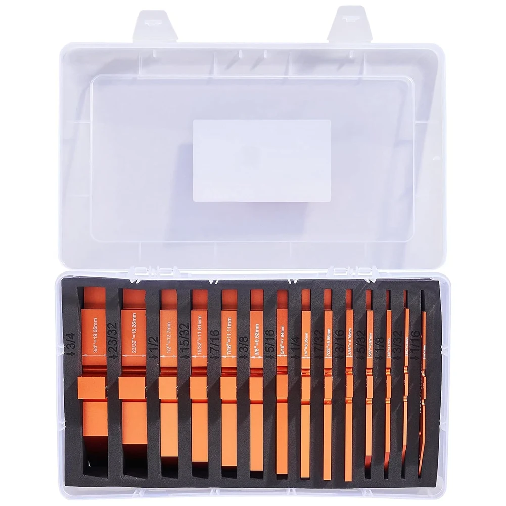 

ABBY-Router Table Setup Bars, 14 Pcs, Precision Aluminum Setup Blocks Height Gauge Set, With Laser Engraved Size Markings